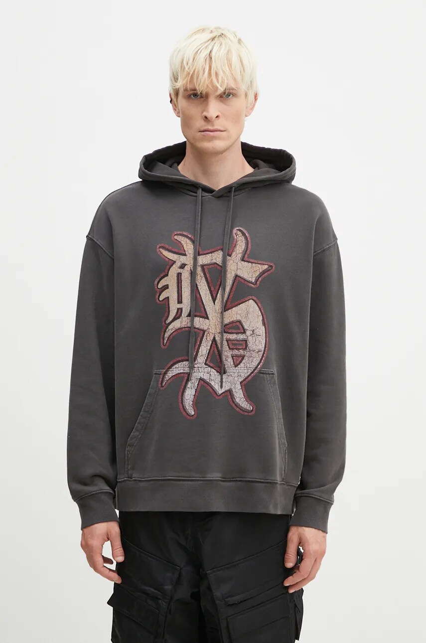 

Толстовка из хлопка Dug Out Biggie Hoodie Ksubi, серый
