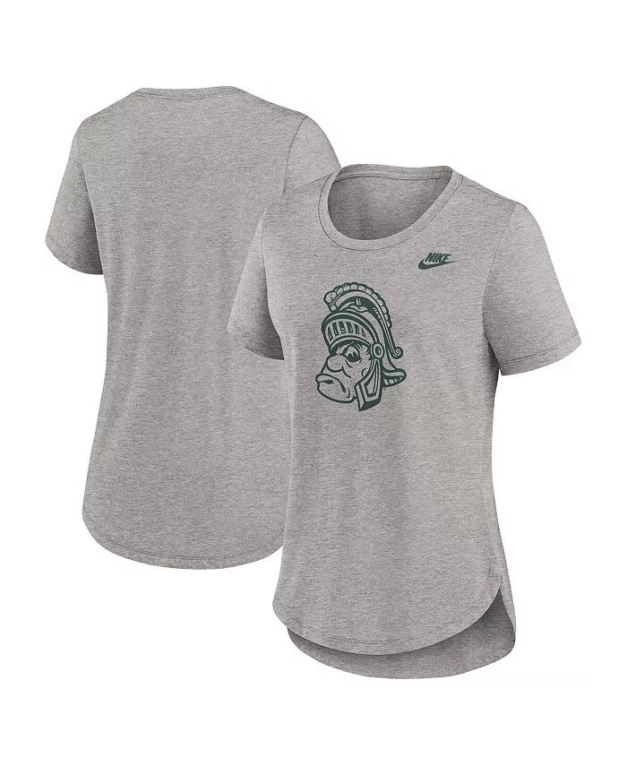 

Женская футболка Heather Grey Michigan State Spartans Legacy Tri-Blend Nike