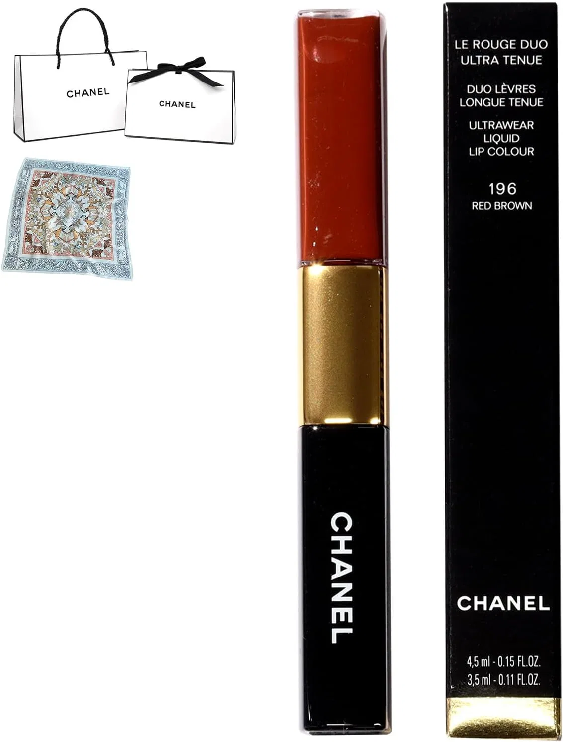Губная помада Le Rouge Duo Ultra Tenue 196 Red Brown Chanel