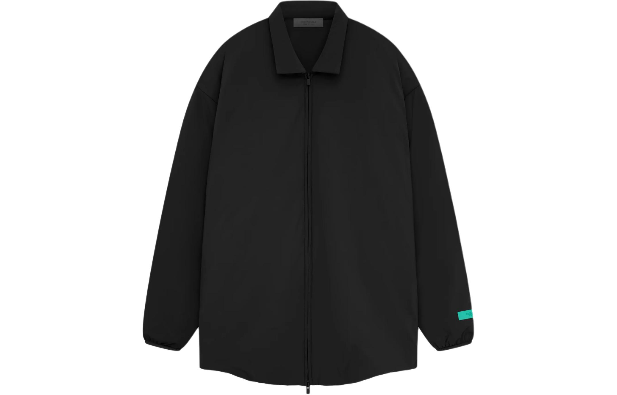 Fear Of God Essentials Нейлоновая стеганая рубашка, Jet Black/Jet Black — фото 3