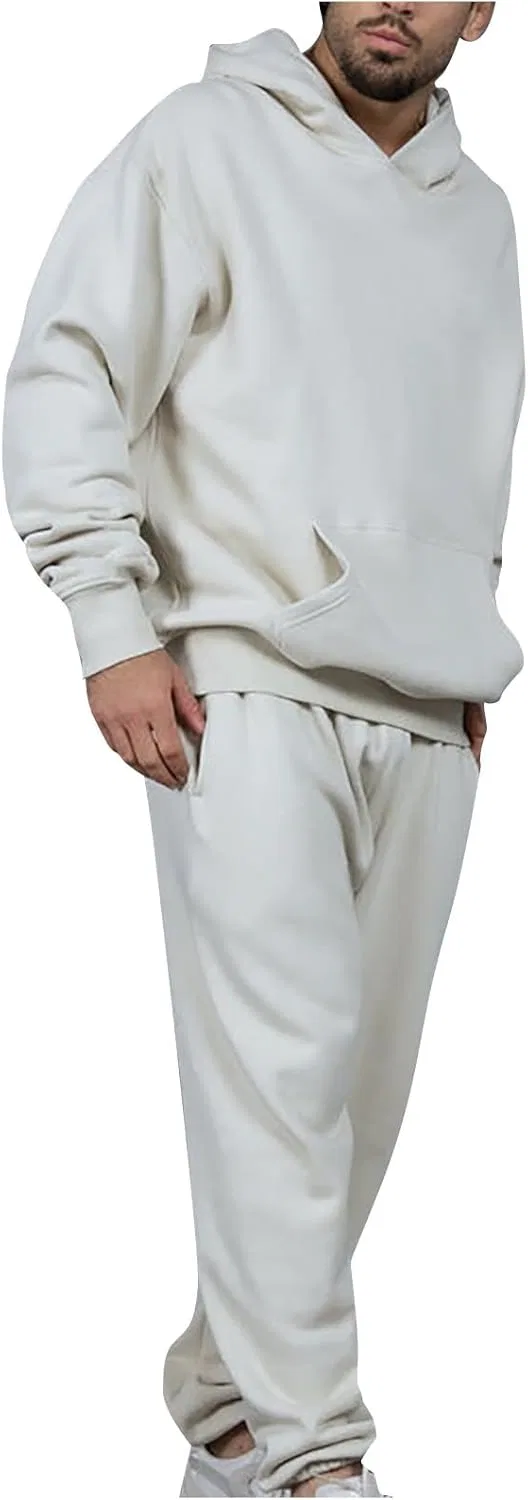 Костюм из толстовки и джоггеров, бренд Generic, цвет White — фото 3