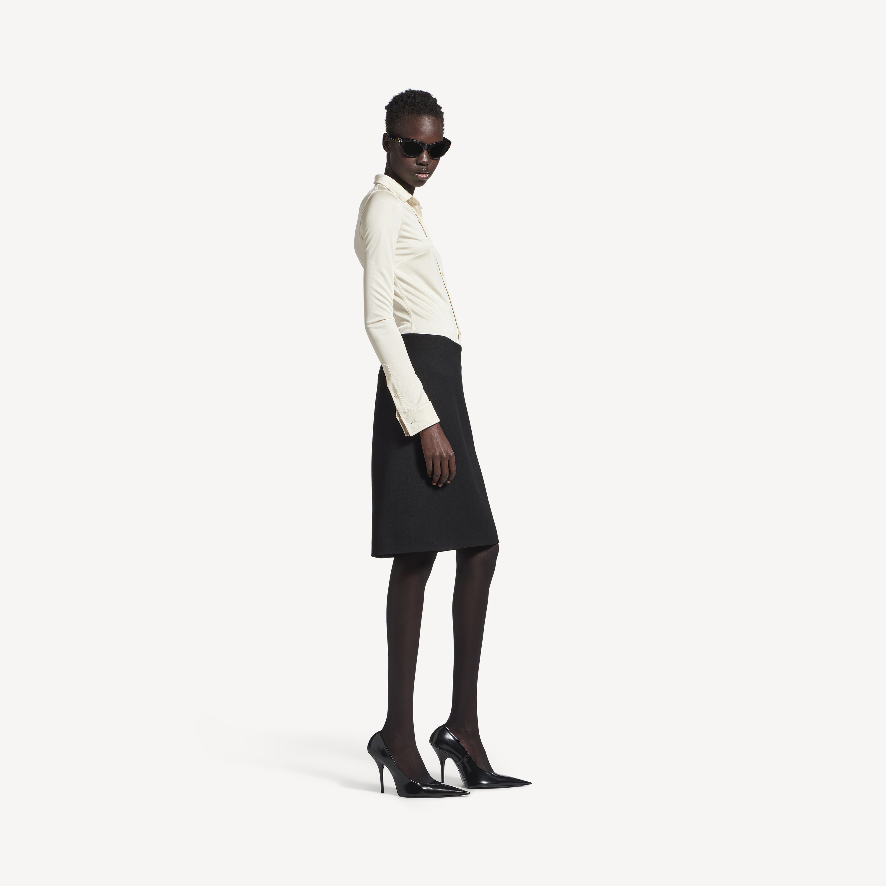 Женская миди-юбка черного цвета BALENCIAGA, черный — фото 2