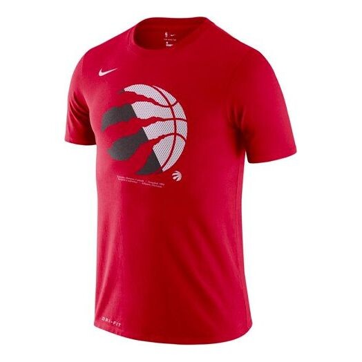 

Футболка nba toronto raptors dri fit casual sports с круглым вырезом с коротким рукавом красные Nike, красный