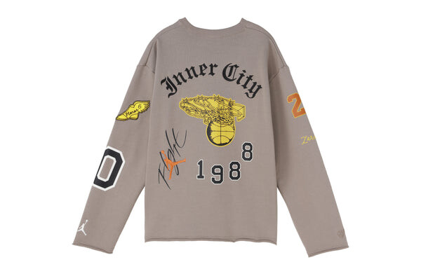 Толстовка Nike Long Sleeves Cotton Sweatshirts x HTG 'Brown Beige', коричневый — фото 2