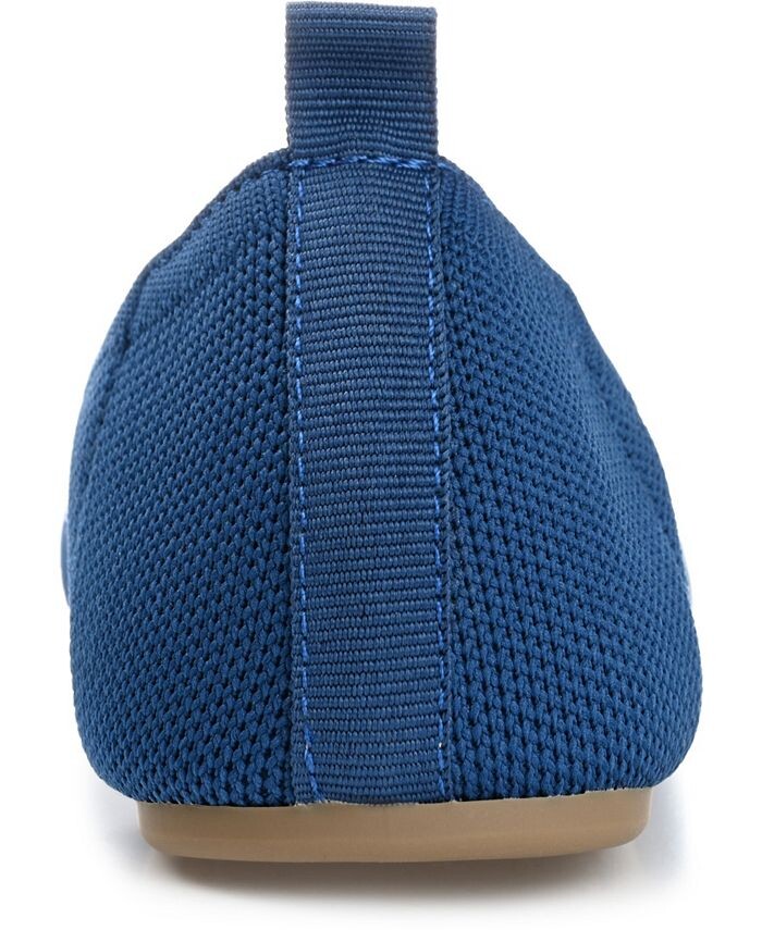 Женские трикотажные балетки из джерси Journee Collection, цвет Navy — фото 3