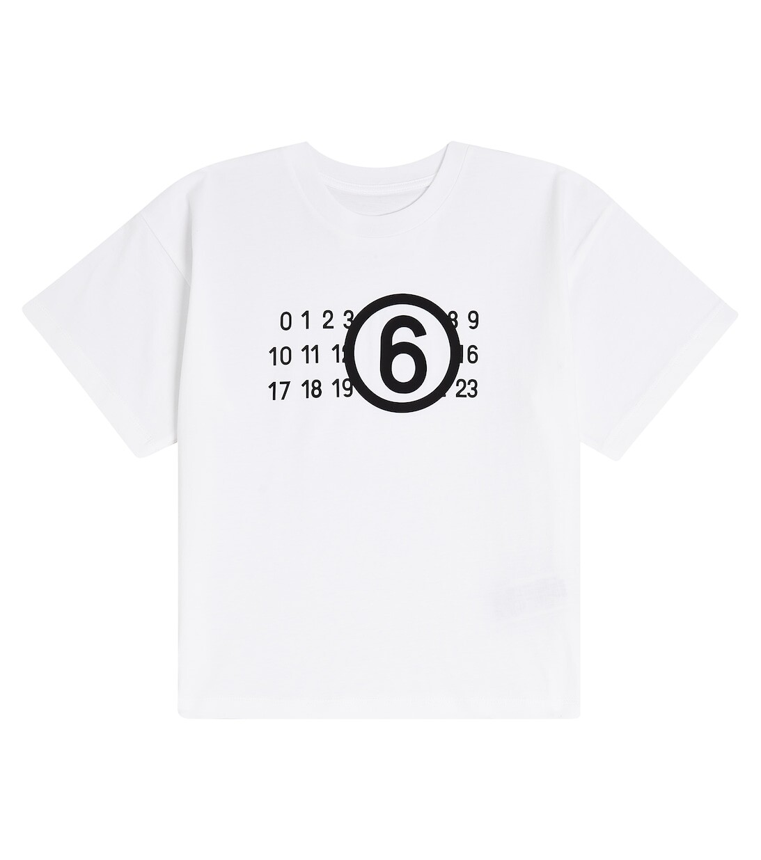 

Хлопковая футболка с логотипом MM6 Maison Margiela, белый