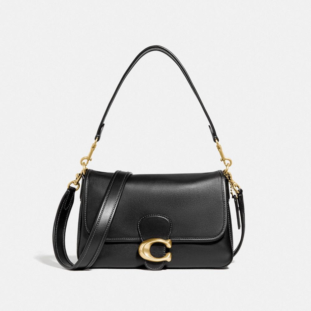 

Сумка через плечо Coach Soft Tabby Shoulder Bag, цвет Brass/Black, Черный, Сумка через плечо Coach Soft Tabby Shoulder Bag, цвет Brass/Black