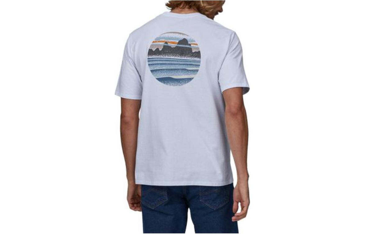 Футболка Patagonia Skyline Stencil Responsibili, морской синий/NENA — фото 3