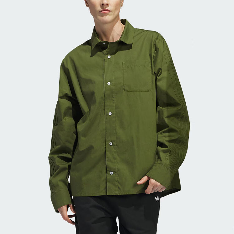 Рубашка унисекс цвет дикой сосны Adidas Originals, цвет Wild pine color — фото 4