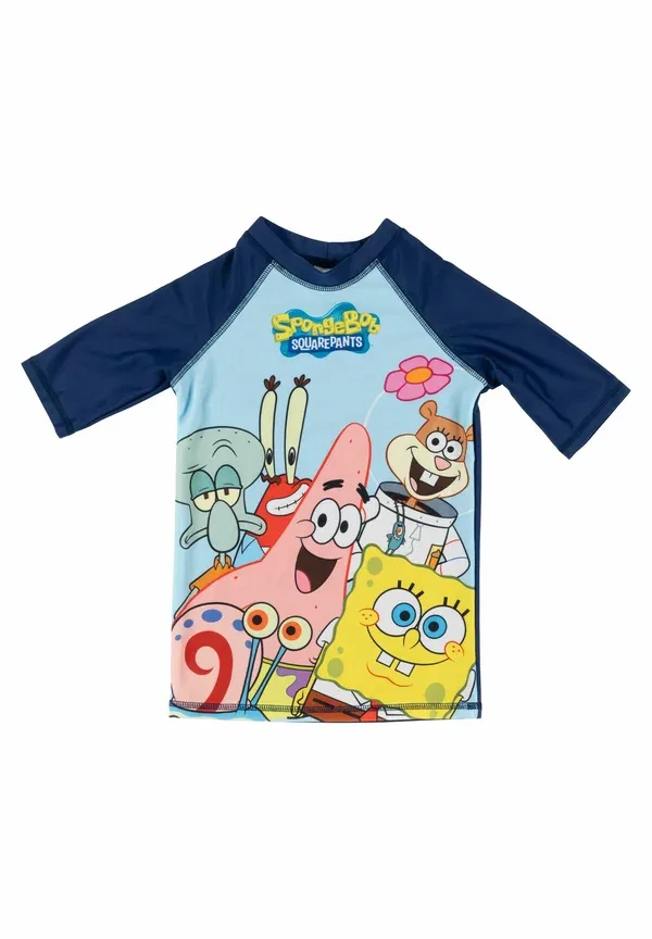 Купальный набор Schwammkopf Schwimmset UV Schutz 50 Badeanzug Badeset Shirt und Hose Zweiteiler Swimming Trunks Spongebob, синий — фото 2