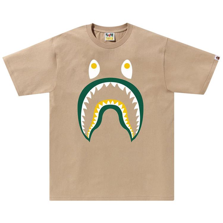 

Футболка BAPE Colors Shark Ponr Tee, Beige