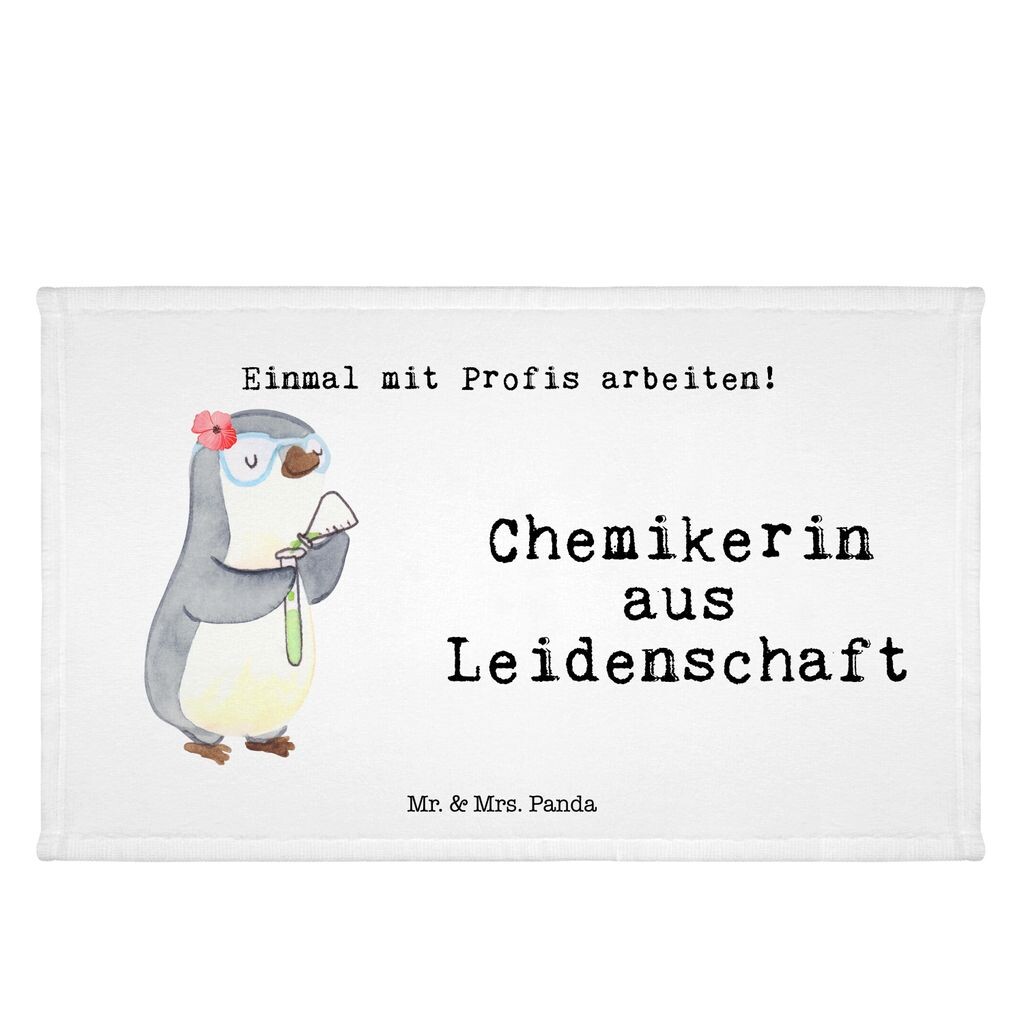 

Полотенце для гостей Mr. & Mrs. Panda Chemist Passion — белое — подарок, лаборатория, гостевое полотенце, пенсия, сотрудник, учёный, исследование, дорожное полотенце, пожертвование, белый