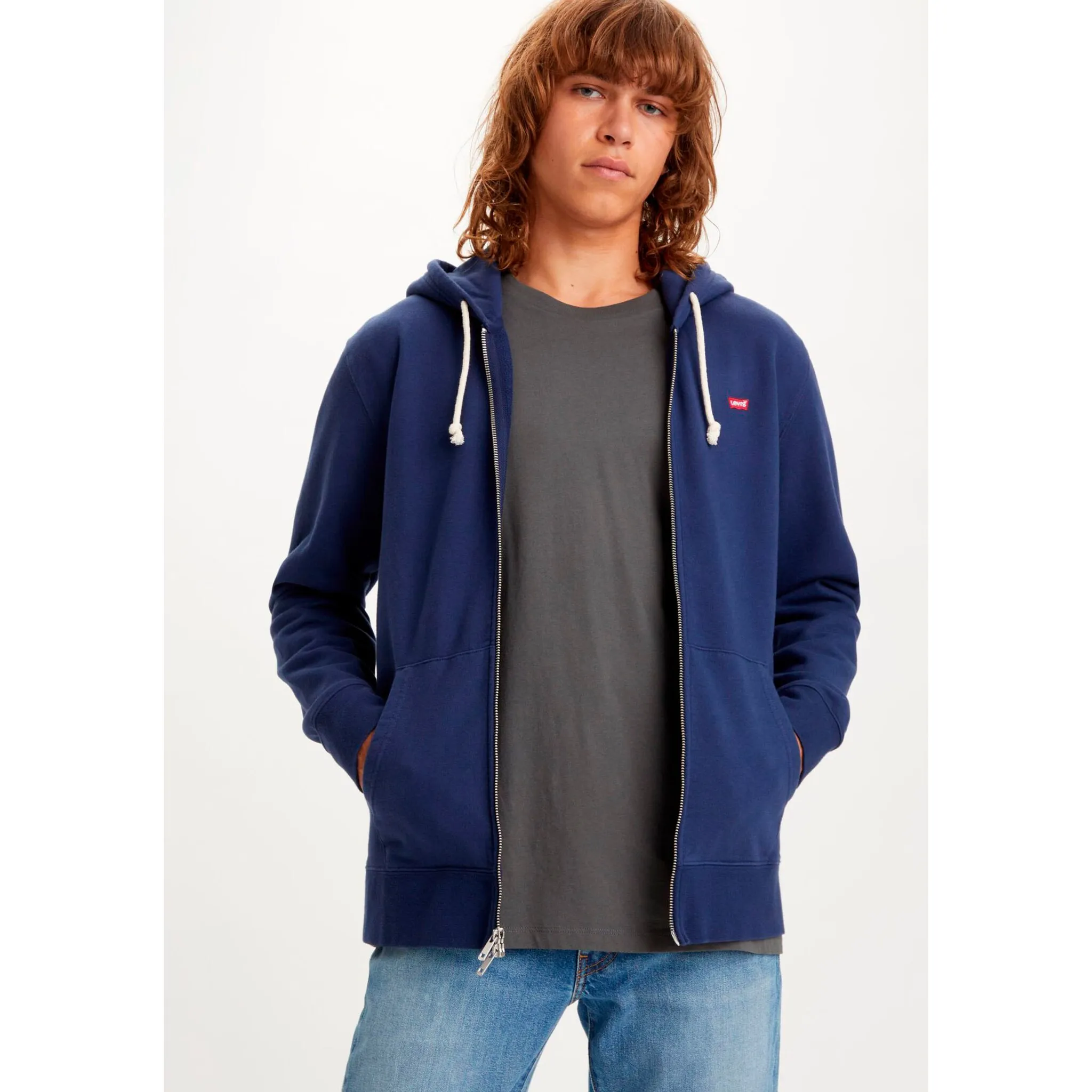 

Толстовка Levi's с капюшоном "НОВАЯ ОРИГИНАЛЬНАЯ МОЛНИЯ", цвет Naval Academy