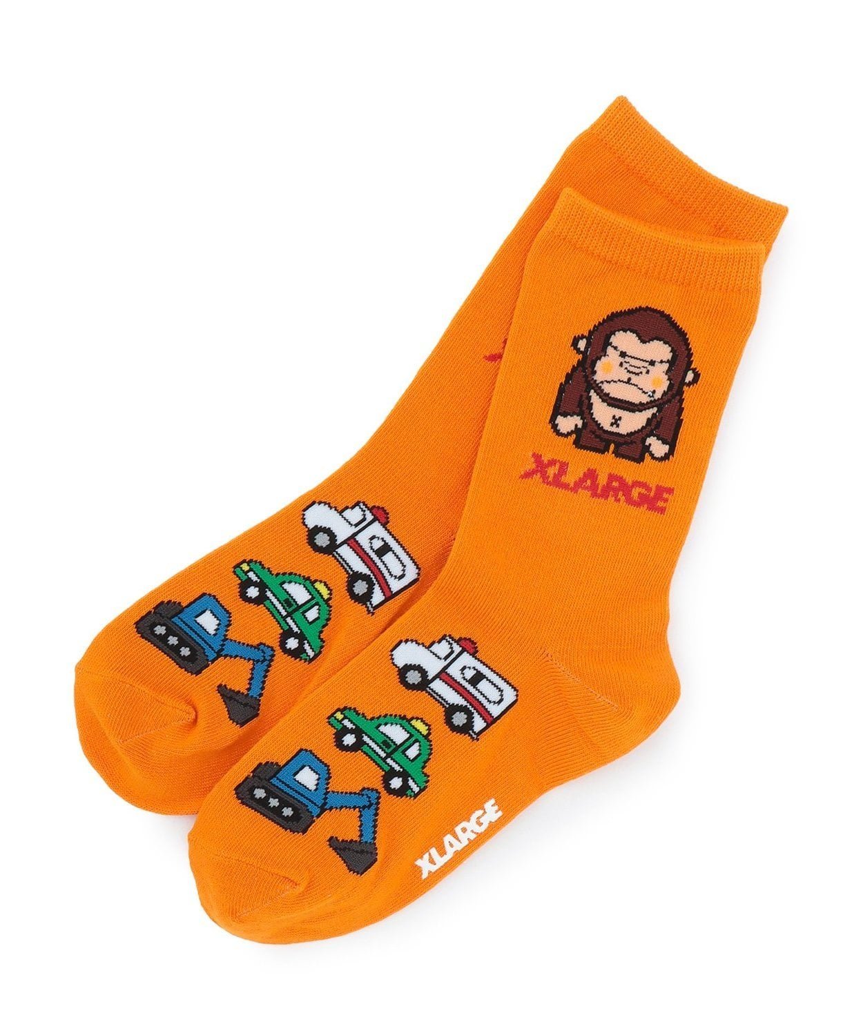 Забавные носки с изображением гориллы и экипажа рабочей техники XLARGE KIDS, Orange