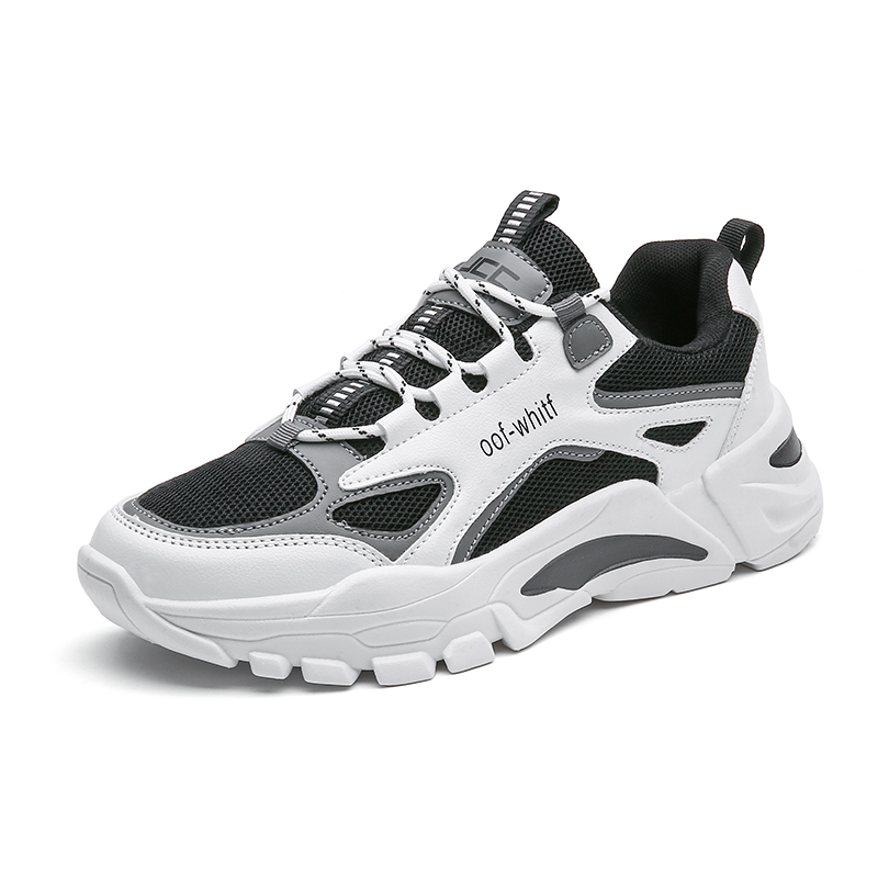 

TONYBEAR Дышащие противоскользящие износостойкие массивные кроссовки мужские низкие черные, цвет Black