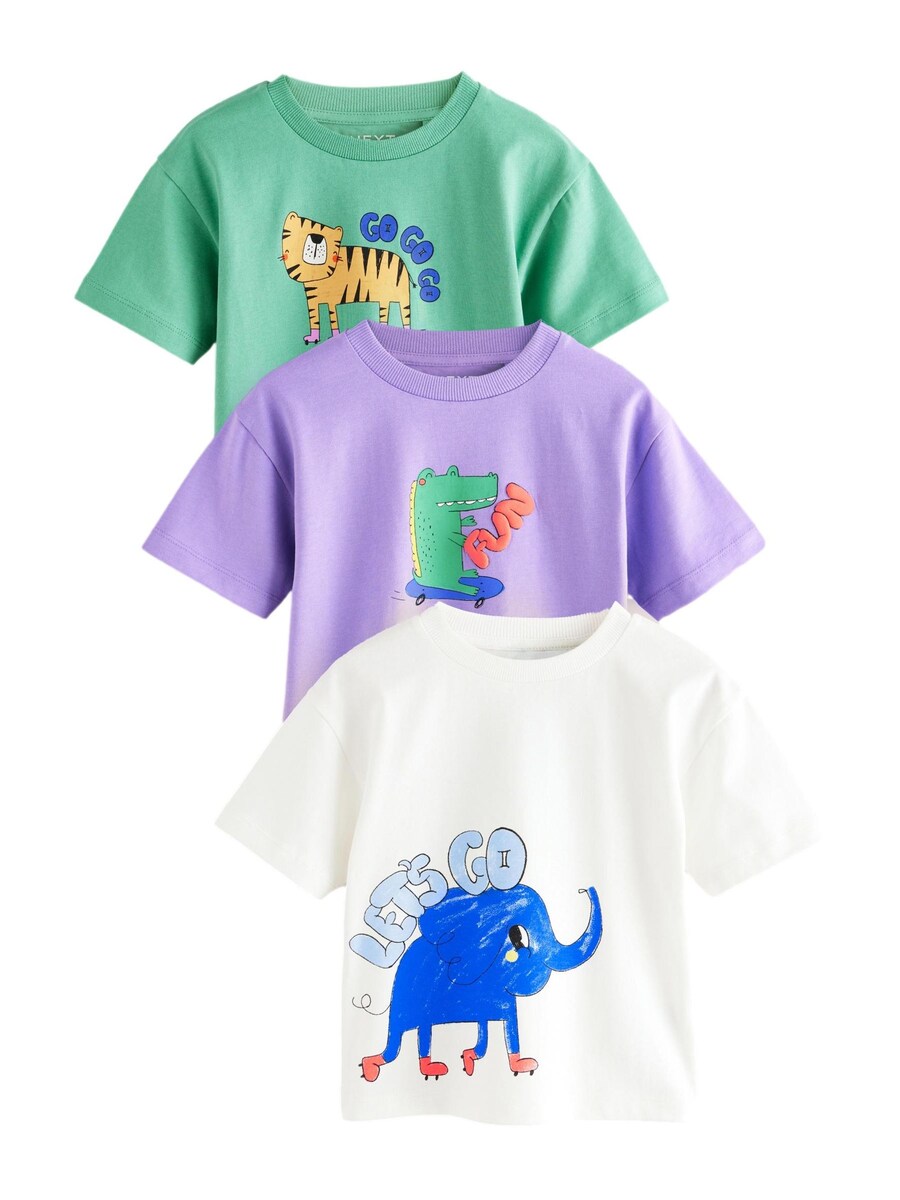 

Рубашка Next, цвет Green/Light purple/White