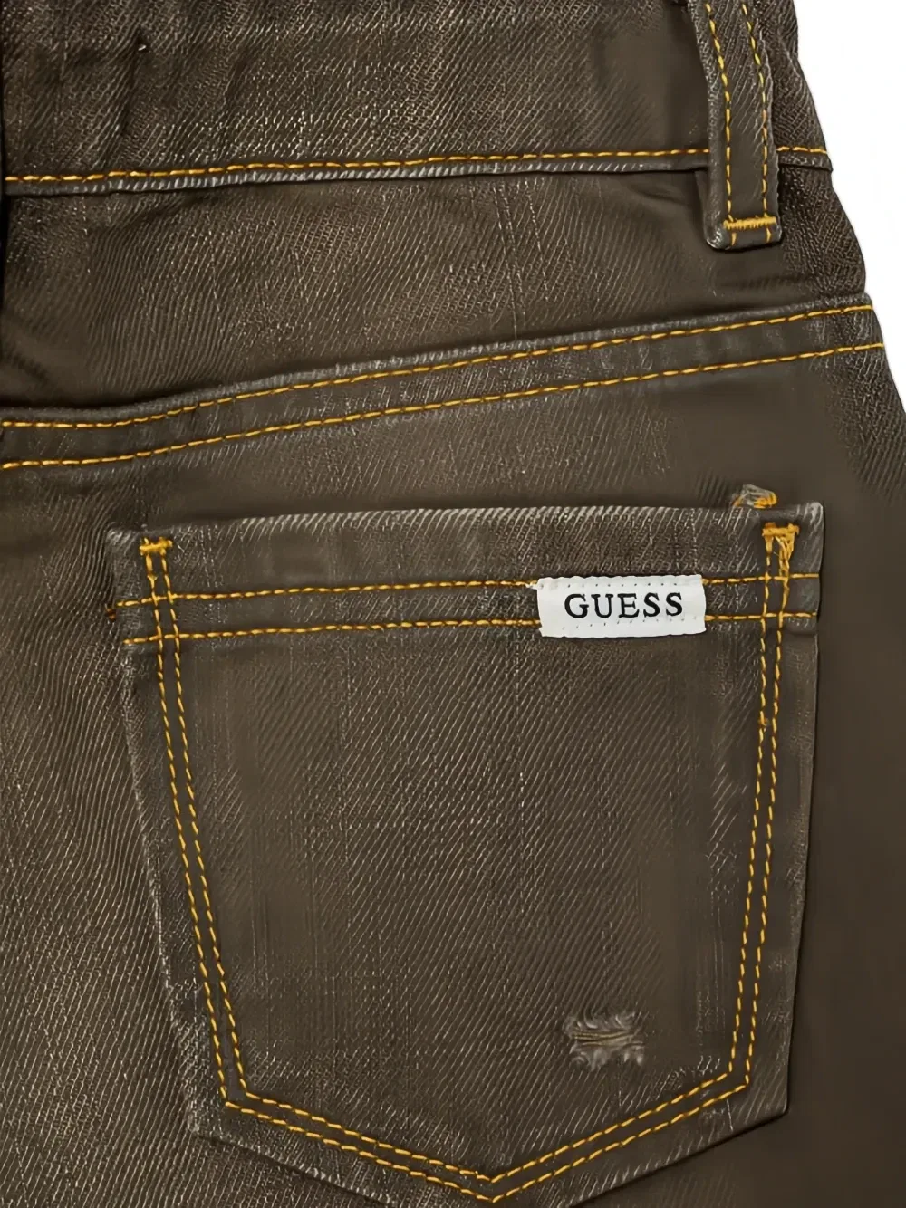 Джинсы-карго из денима Guess kids, коричневый — фото 3