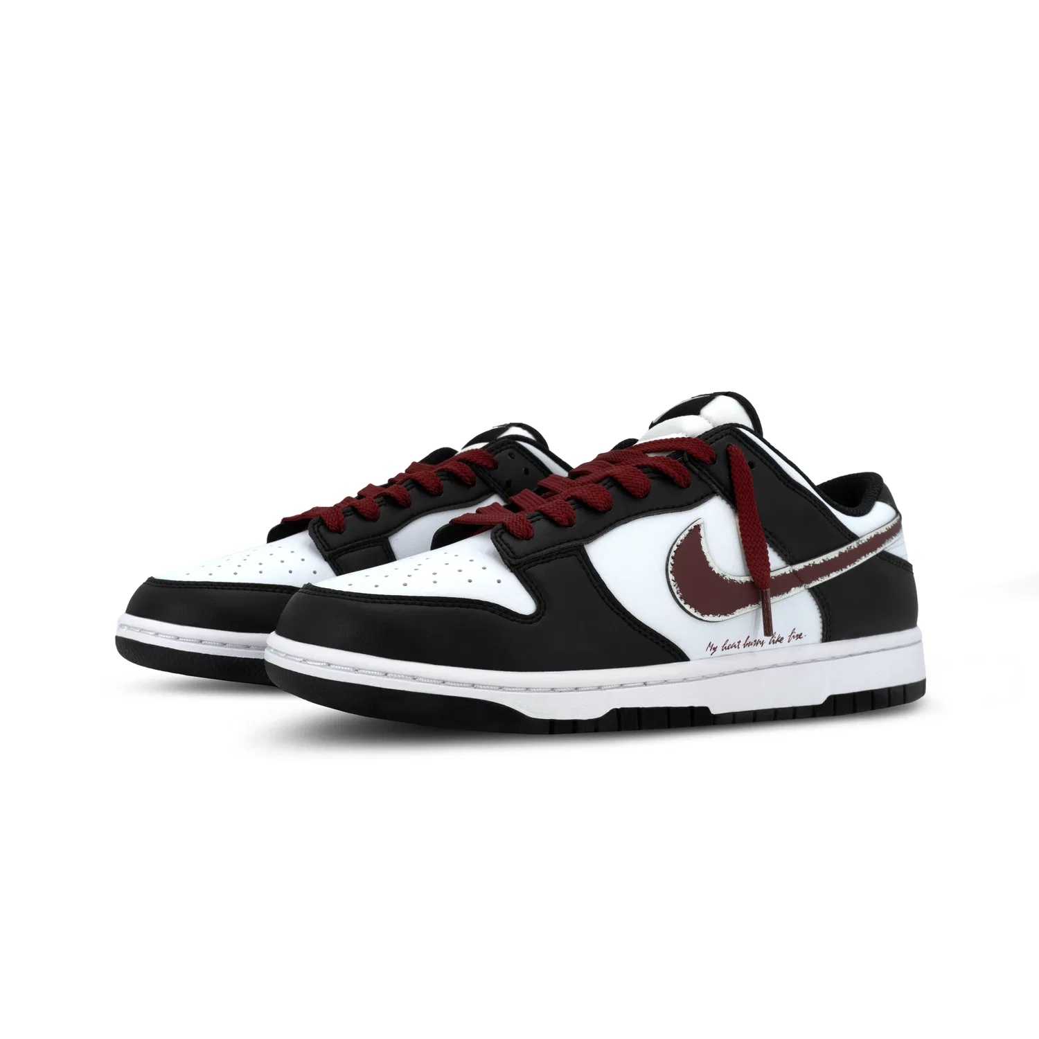 Кроссовки низкие с принтом Nike Black Red — фото 4