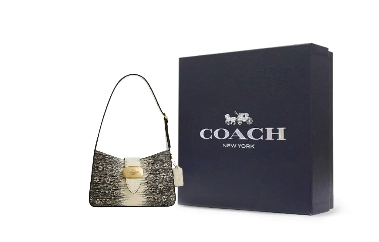 

COACH Кожаная сумка через плечо среднего размера