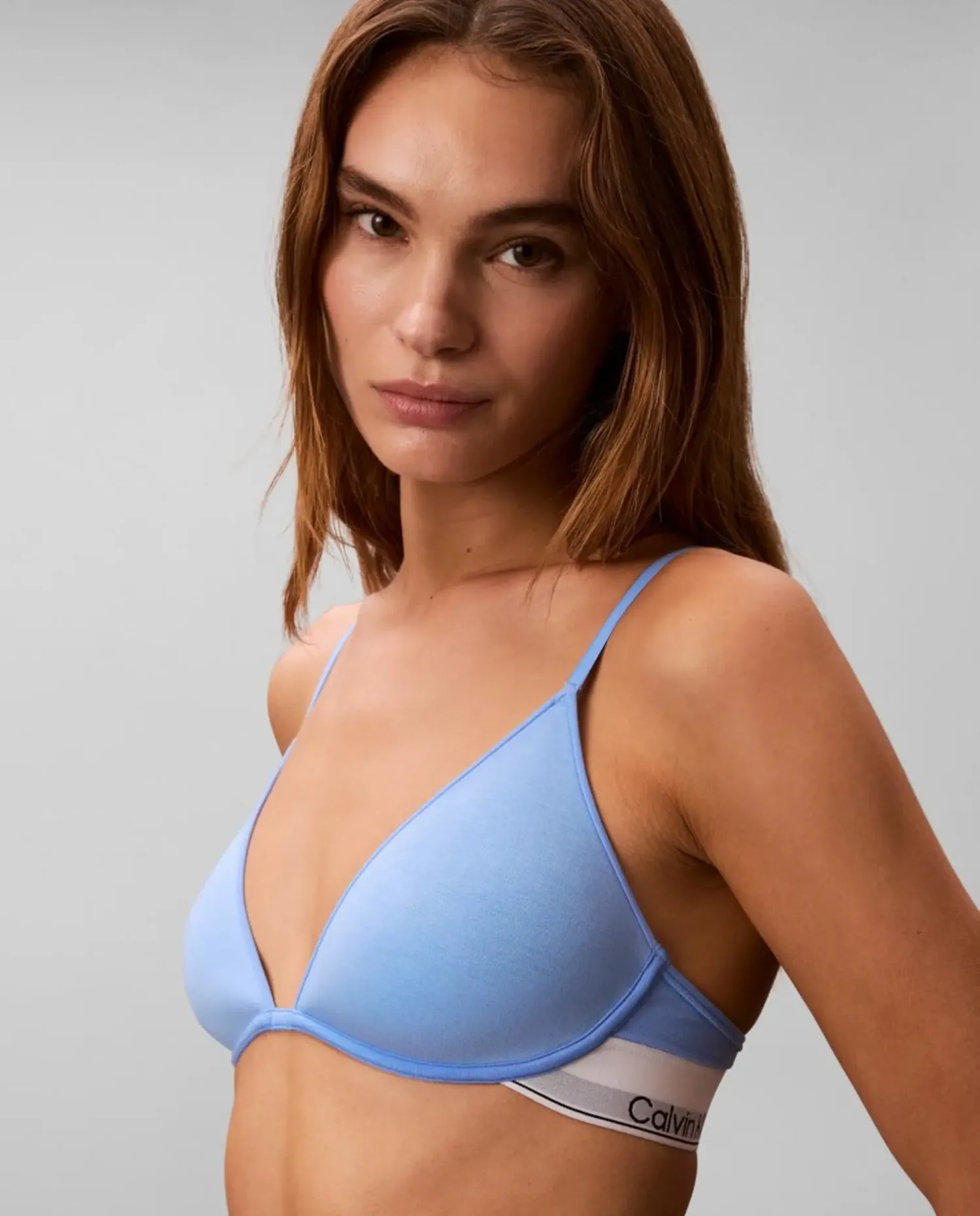 Предформированный бюстгальтер с глубоким вырезом ICON COTTON MODAL Calvin Klein, синий