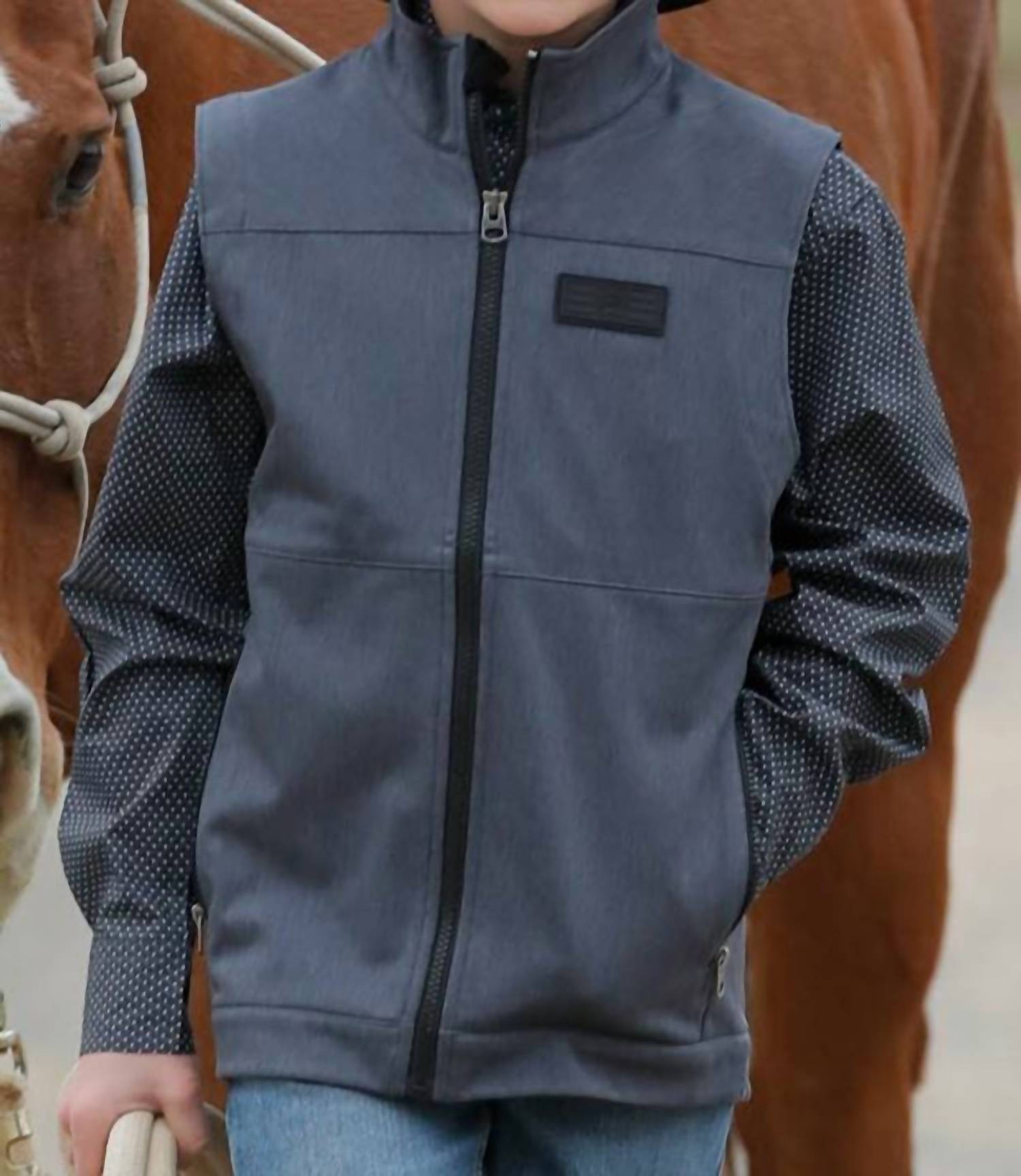 

Детский утепленный жилет с молнией Navy CINCH