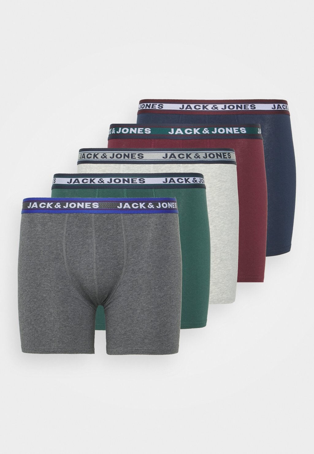 

Трусики JACOLIVER TRUNKS 5 PACK Jack & Jones, цвет dark grey melange