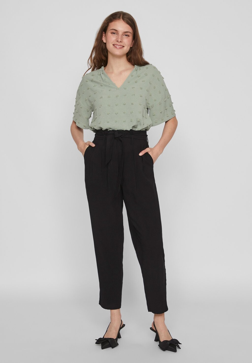 

Блузка Visilua Vneck VILA, светло-зеленый
