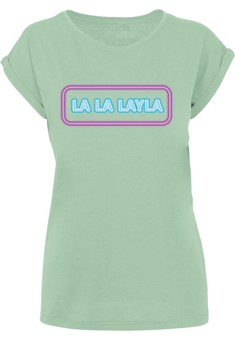 

Футболка Merchcode LA LA LAYLA, цвет Mint