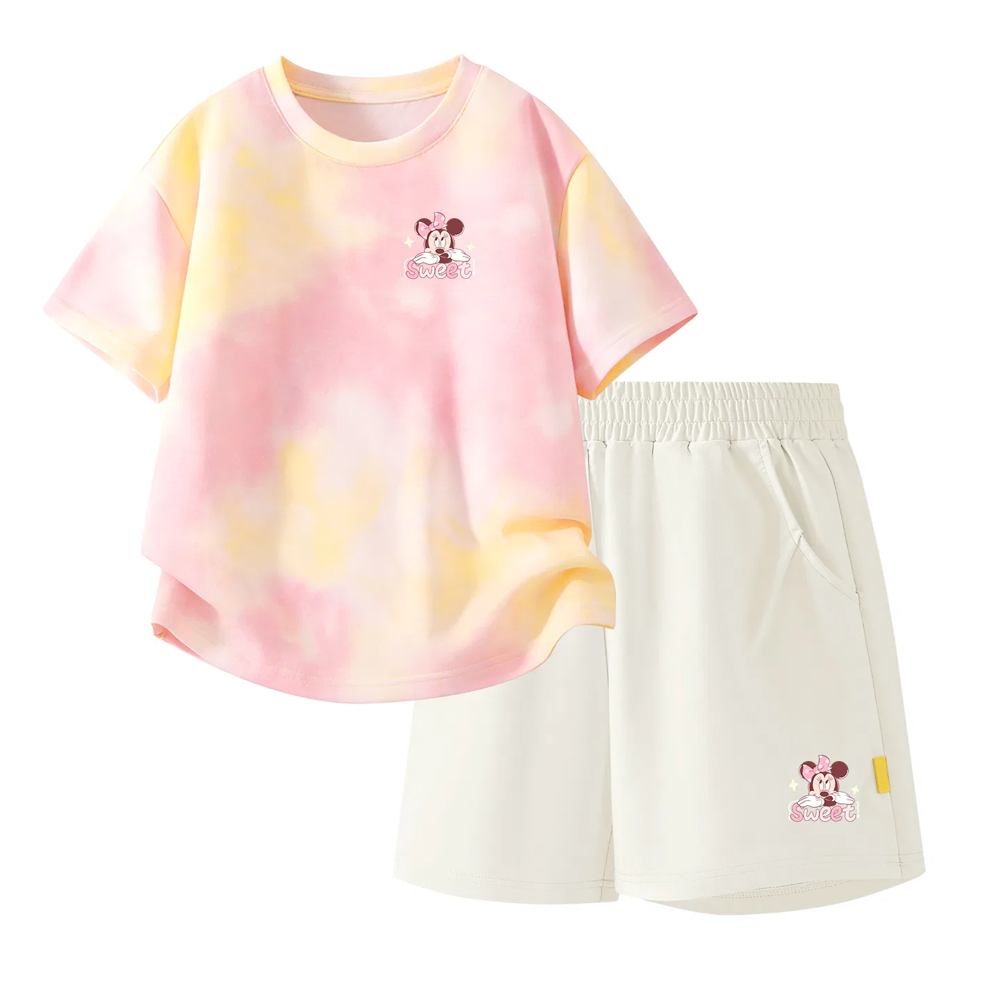 Детский спортивный костюм Casual Sportswear 2 Piece Set Disney, Delorone K Yellow Pink+Delorone K_Bottom Right Mist White