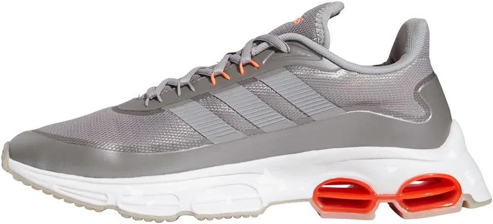 Мужские беговые кроссовки Adidas Quadcube, Grey Light Granite Light Granite Signal Coral — фото 4