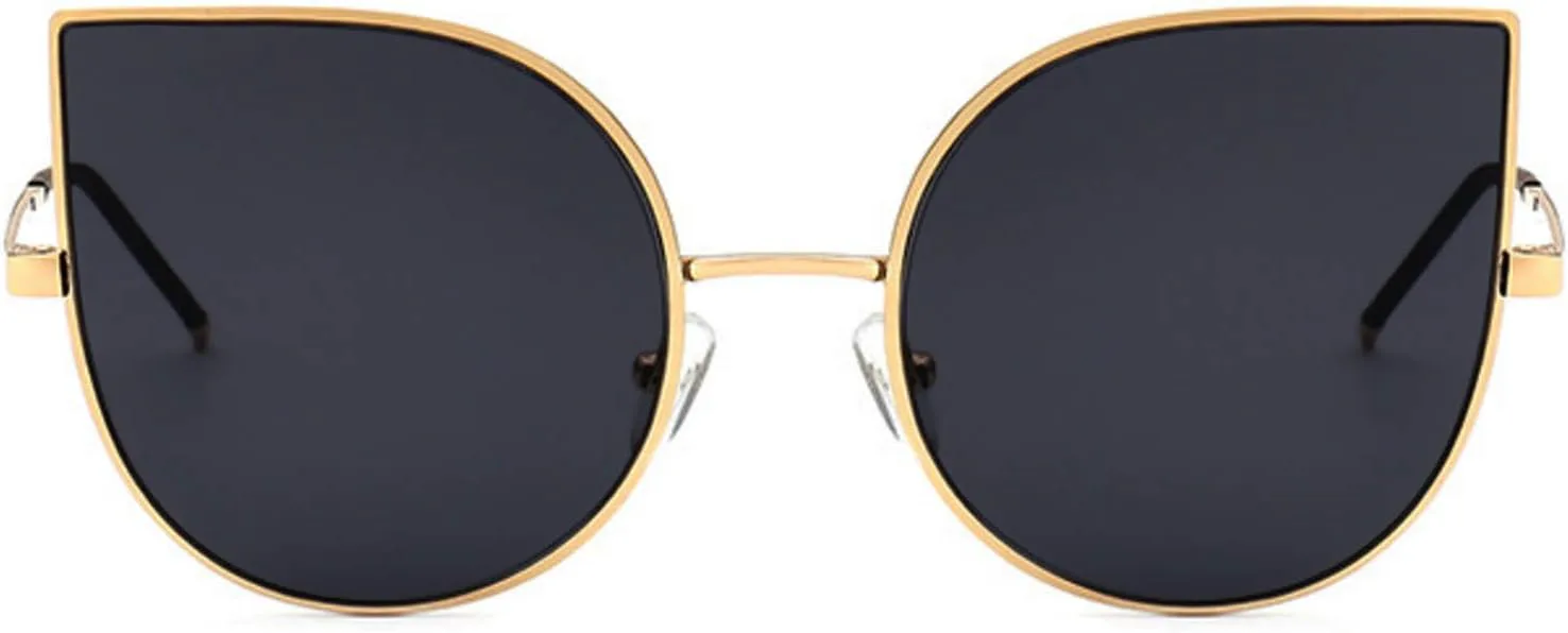 

Женские дизайнерские солнцезащитные очки OWL, металлические, модные, в стиле «кошачий глаз», авиаторы, ретро, ​​зеркальные и с дымчатыми линзами, 86001 Gold Smoke