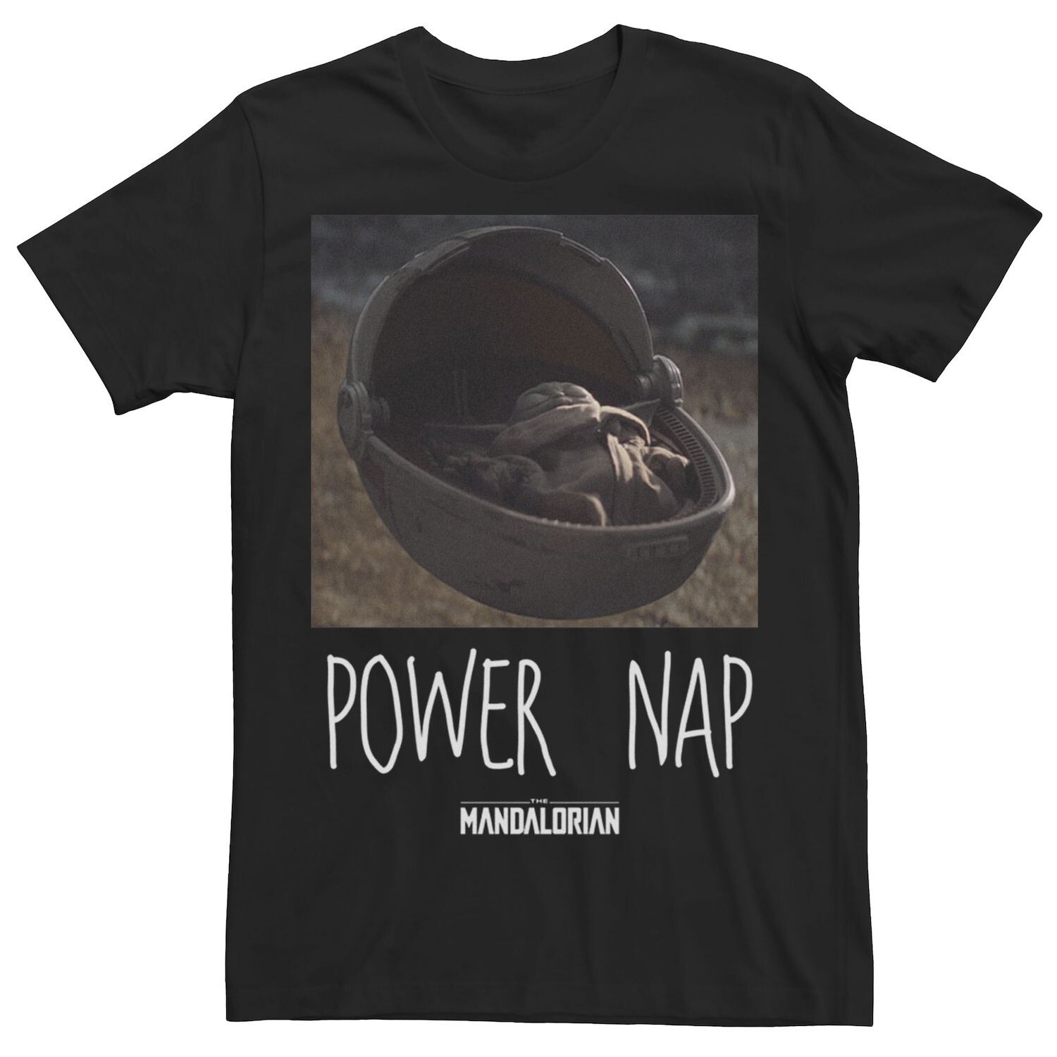 

Мужская футболка The Mandalorian The Child Power Nap Star Wars, черный