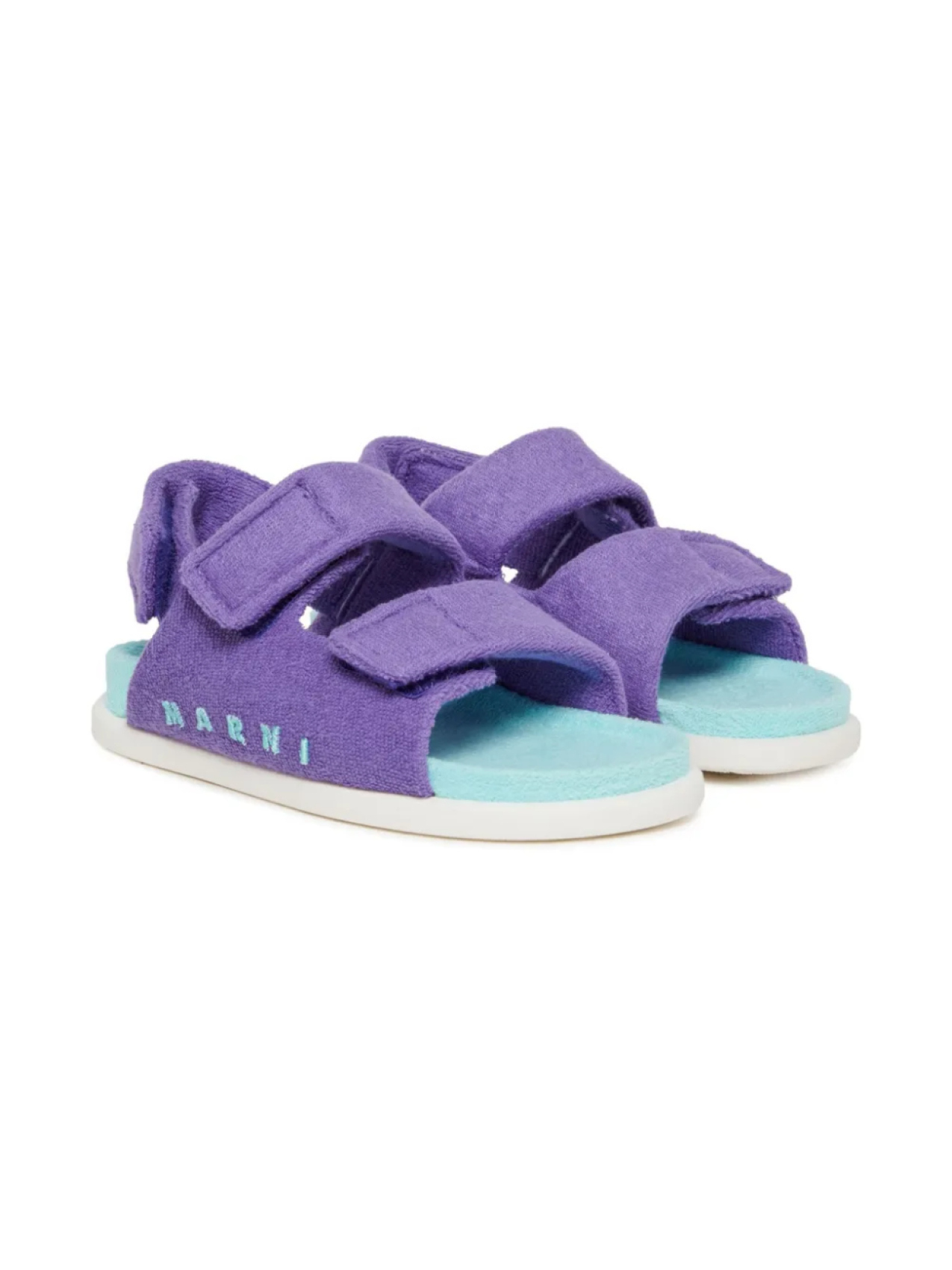 

Сандалии с ремешками на липучках Marni Kids, фиолетовый