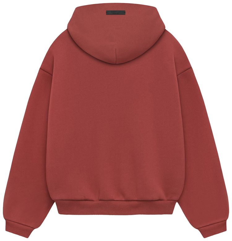 Худи Fear of God Essentials Kids Fleece Hoodie 'Crimson', красный — фото 2
