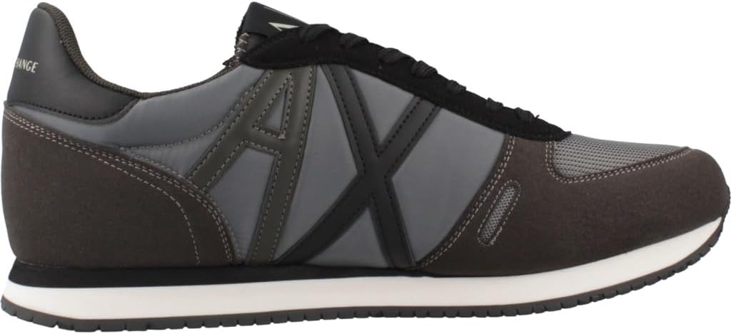 Мужские кроссовки AX Armani Exchange из текстурированной замши и сетки с логотипом, Agave/Olive — фото 4
