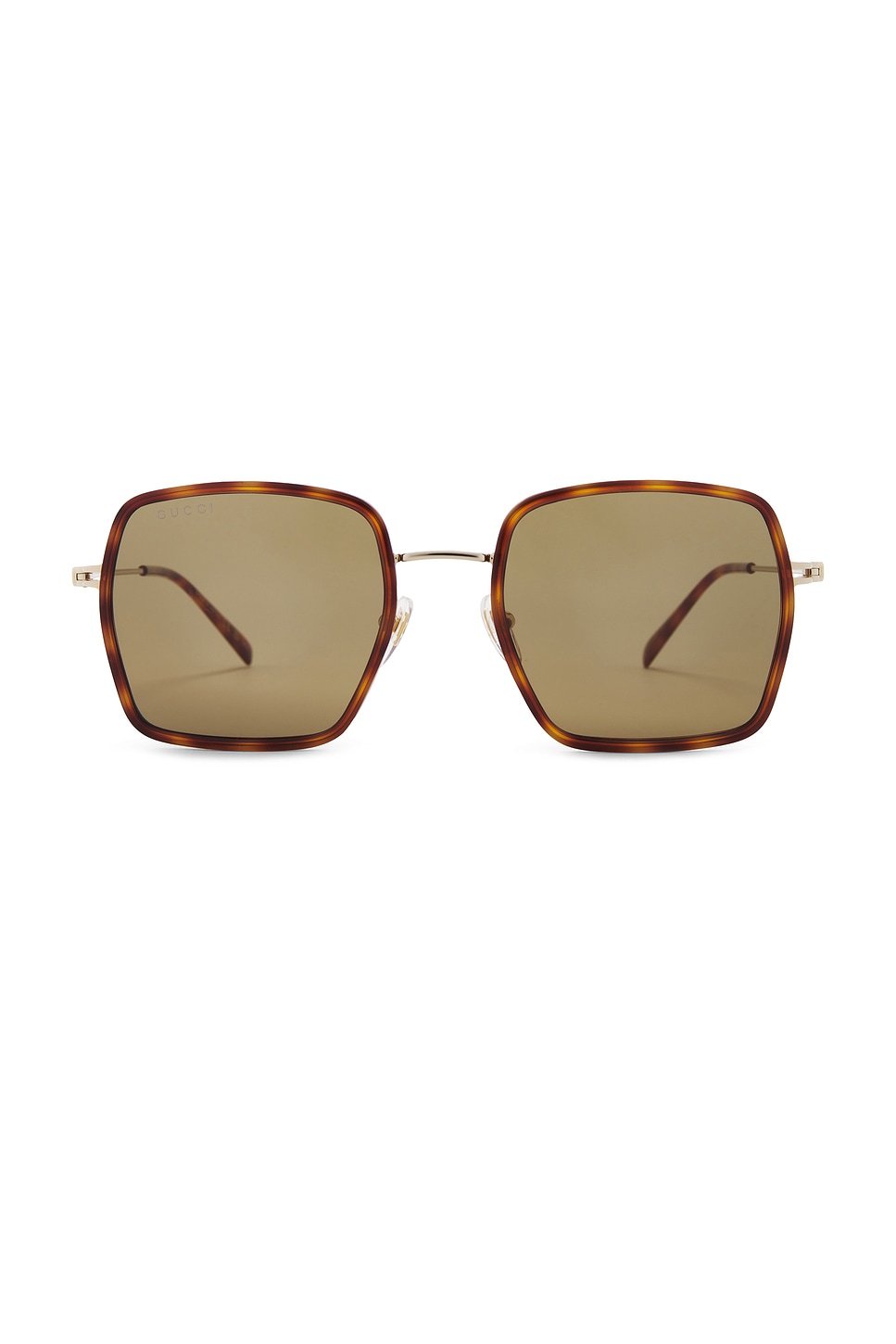 

Квадратные солнцезащитные очки Gucci, havana, gold & brown