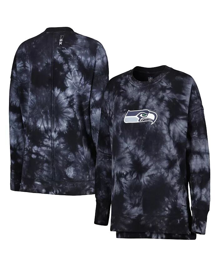 

Женская черная толстовка-пуловер Seattle Seahawks Bailey Tie-Dye MSX by Michael Strahan