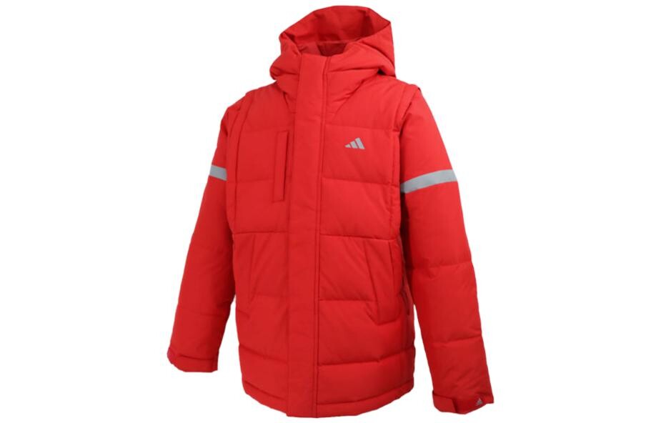 Пуховик Adidas Kids, красный — фото 3