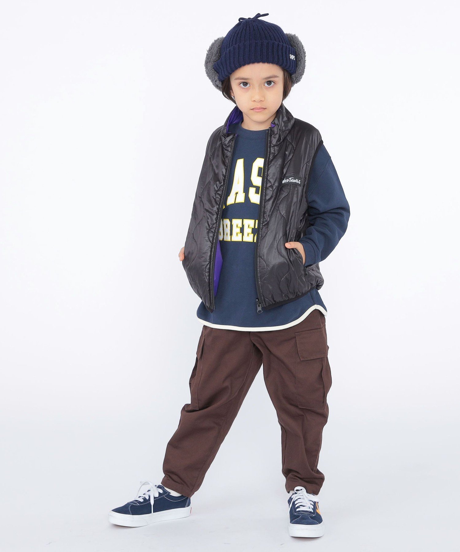 WILD THINGS: 100~125 см / Двусторонний жилет Ships Kids, purple — фото 3