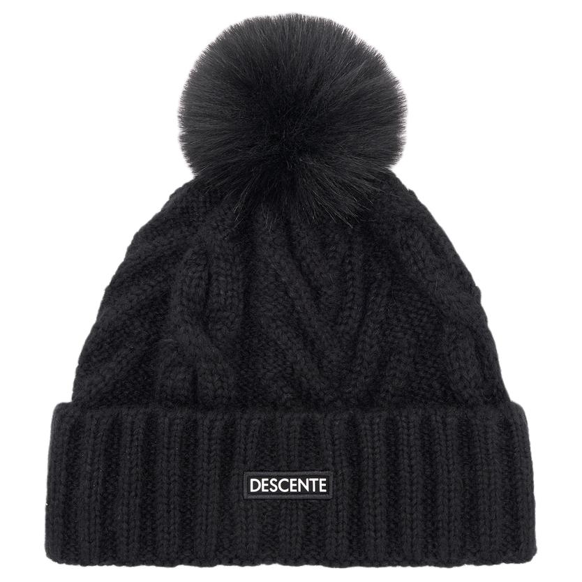 

DESCENTE Женская шапка-бини черно-белая, Black