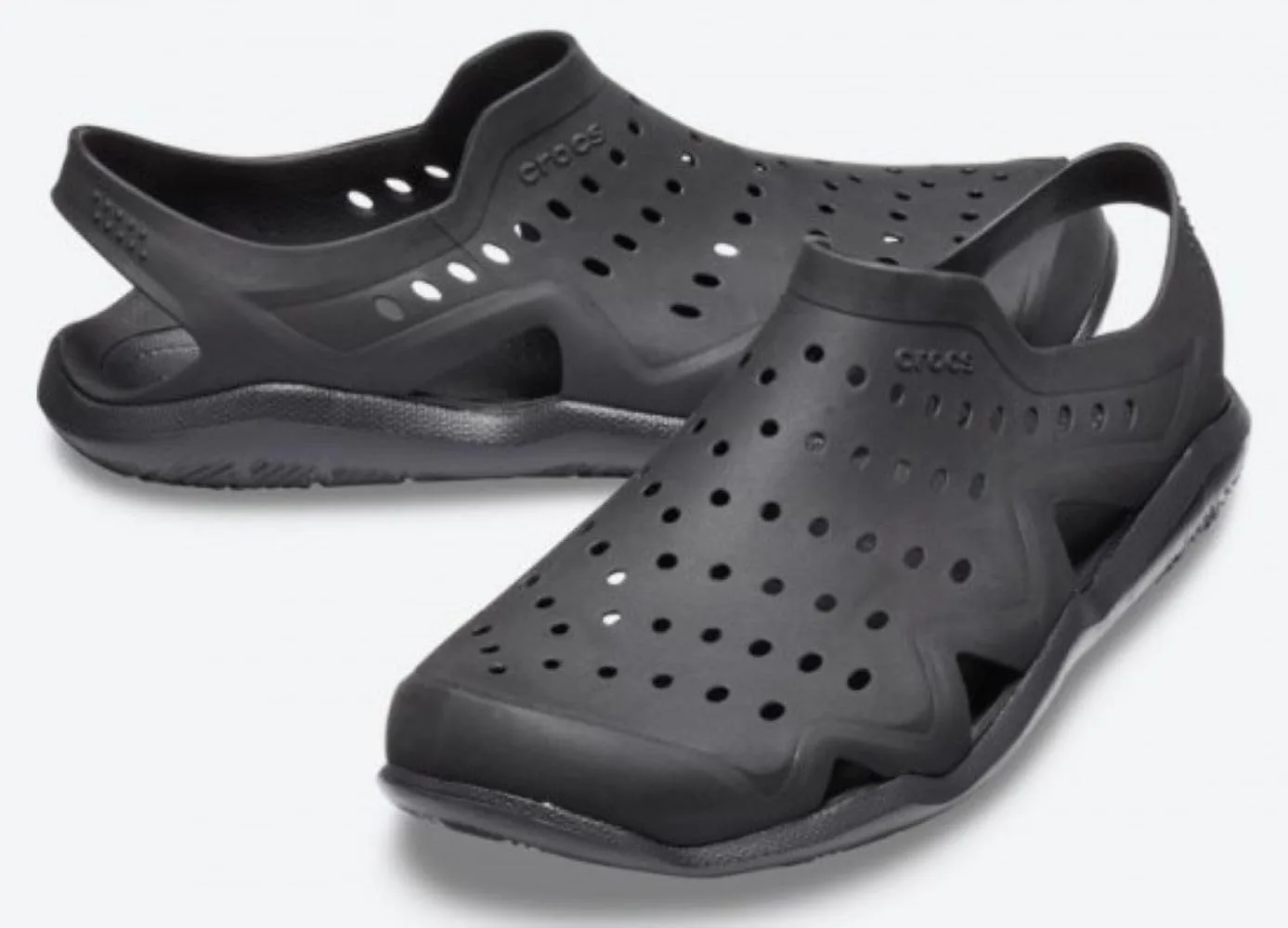 Сандалии Crocs Swiftwater Wave M - это стильные мужские сандалии, черный — фото 3
