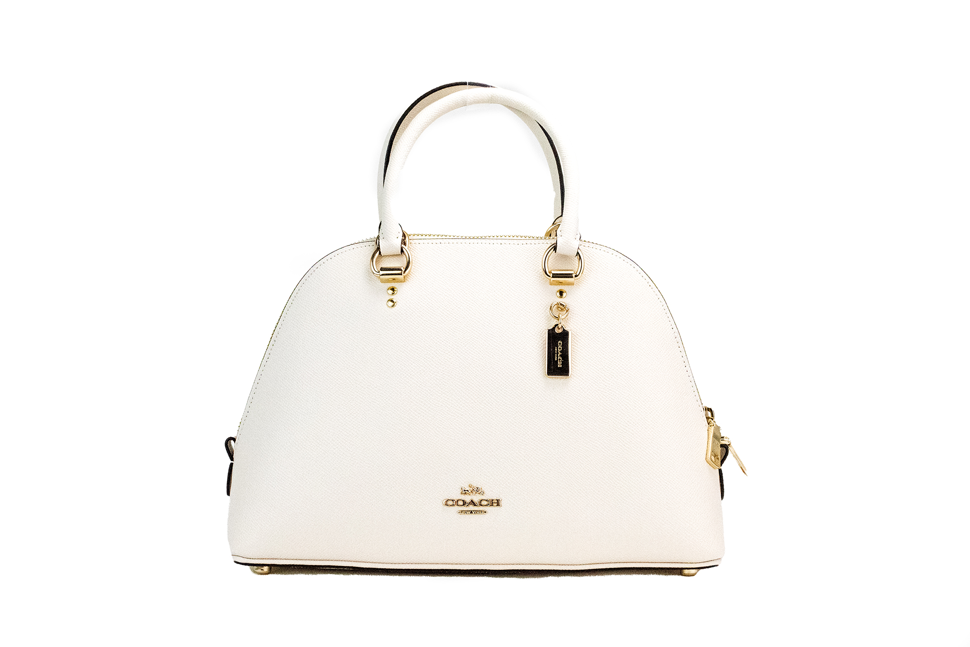 

Сумка-кошелек Katy Medium Chalk Crossgrain Leather Satchel Dome Bag Coach
