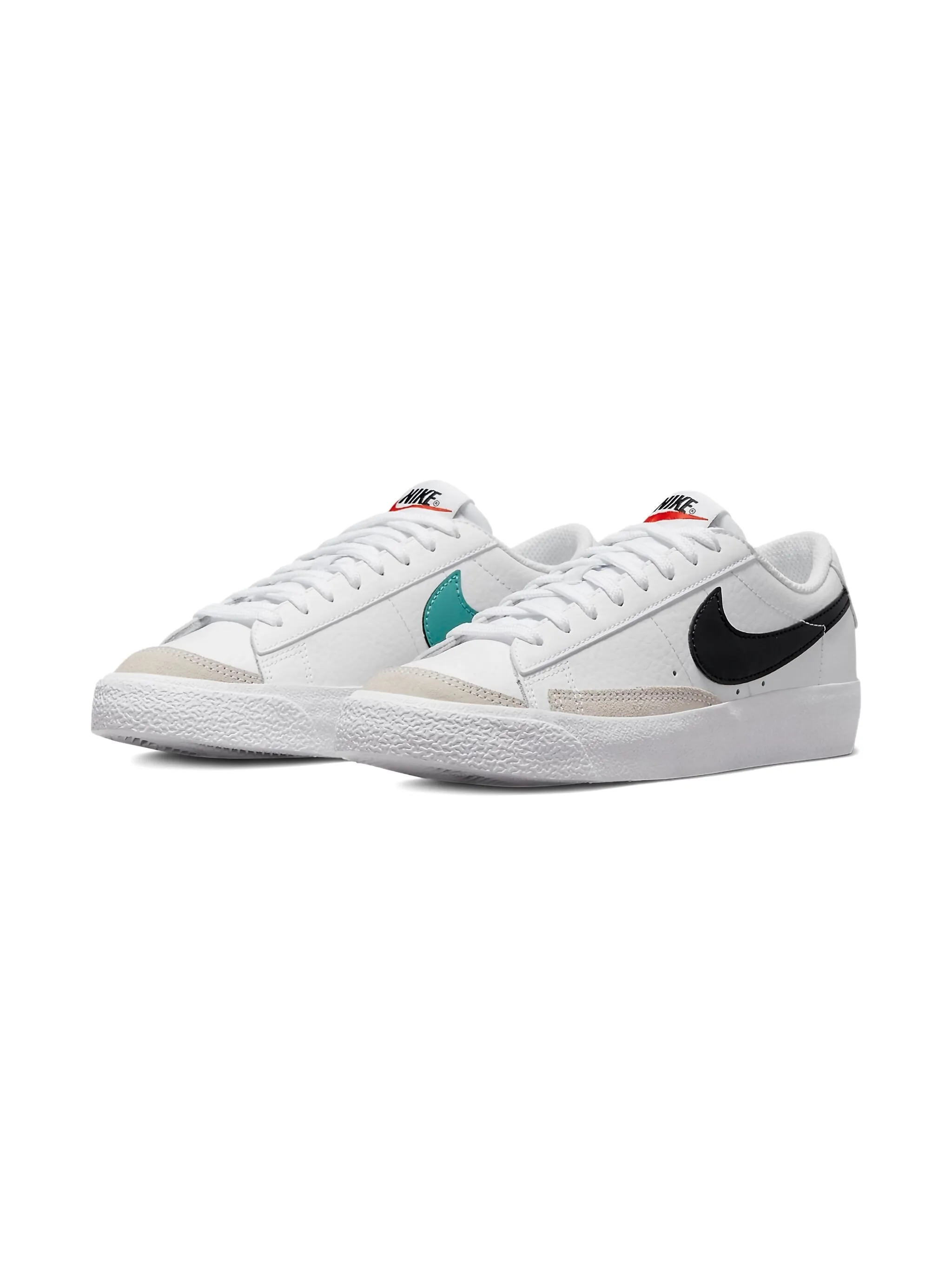 Кеды Blazer 77 Low White/Black/Washed Teal Nike Kids, белый — фото 2