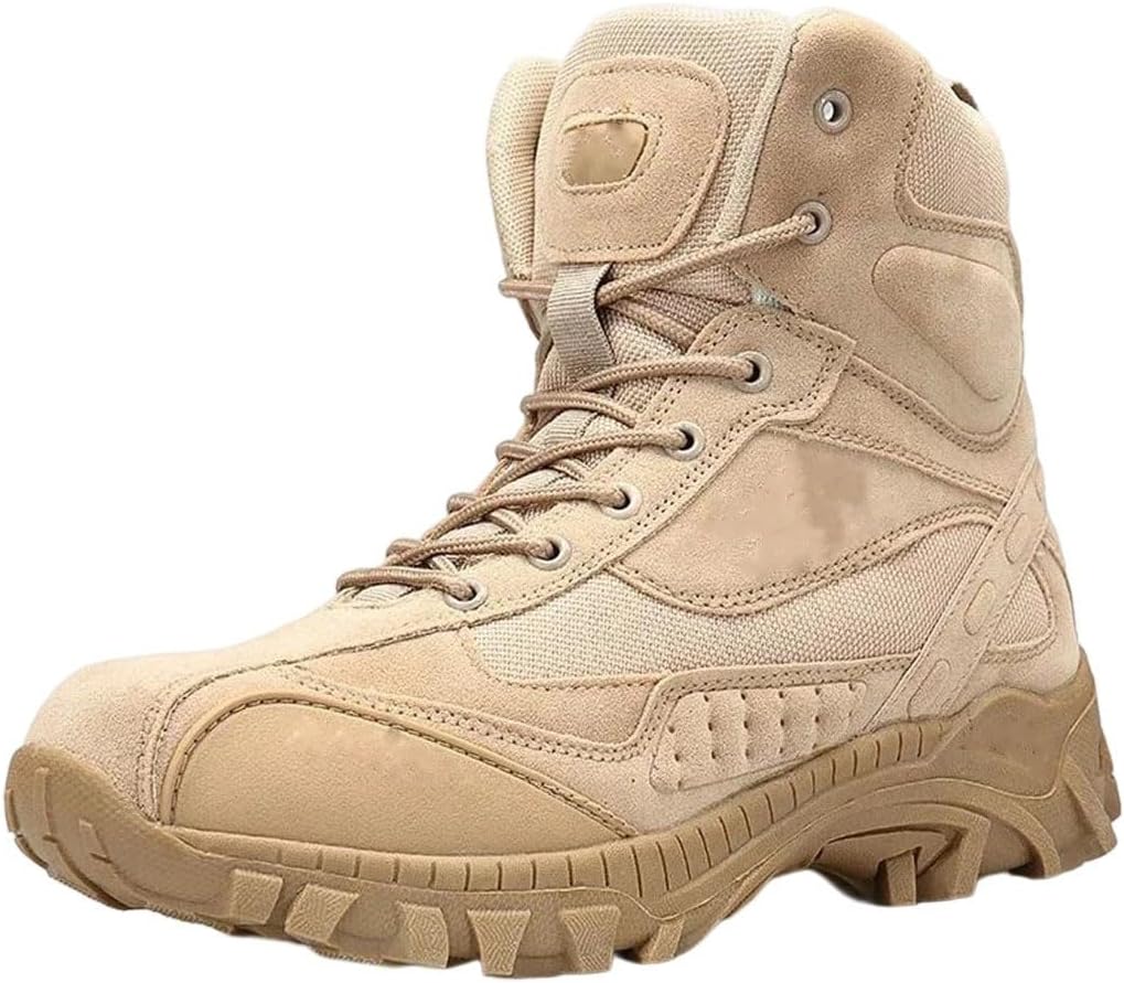 

Мужские водонепроницаемые охотничьи и походные ботинки на шнуровке, мотоциклетные, больших размеров, пустынные ботинки для скалолазания Generic, 523-sand