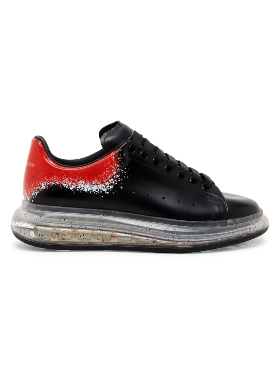

Кожаные низкие кроссовки Alexander McQueen, цвет Black Multicolor