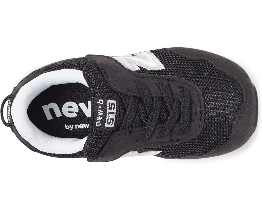 Кроссовки New Balance Kids 515 New-B Hook-and-Loop (Infant/Toddler), Black/White — фото 2