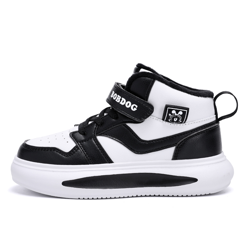 

Скользоустойчивая противоударная износостойкая отскок водонепроницаемая облегченная амортизирующая терморегуляция мид-топ BOBDOG, GTK216-черный белый[Fleece-Lined Thermal]