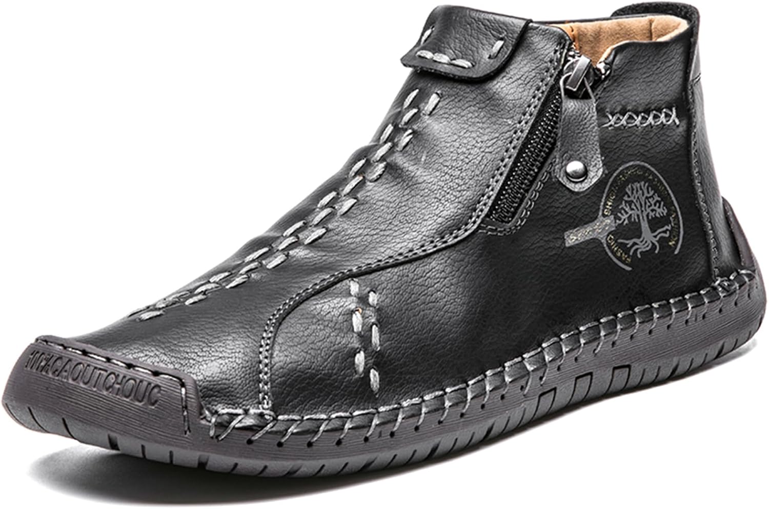 

Мужские кожаные слипоны VOCECO, модные кроссовки, повседневная обувь, черный