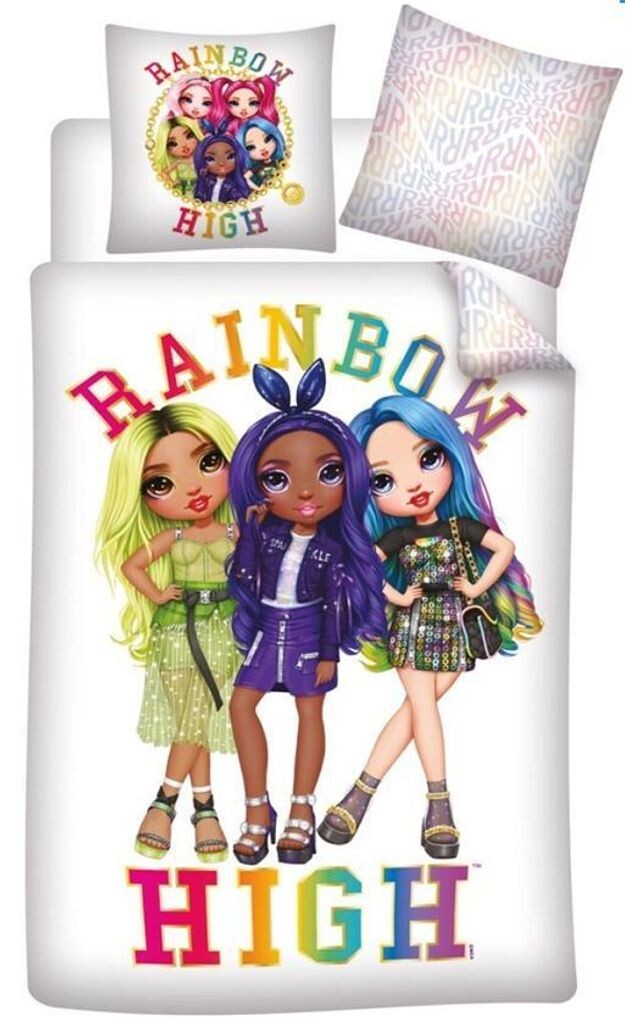 

Высокий пододеяльник Rainbow, белый - для девочек 140 x 200 см - полиэстер Aymax