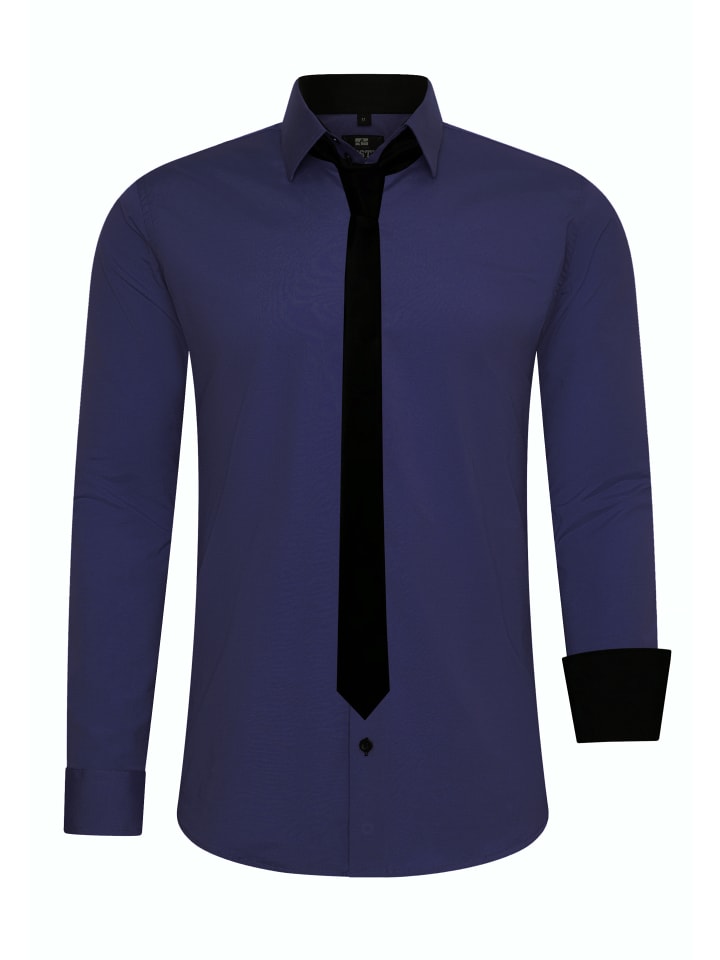 

Rusty Neal Рубашка и галстук темно-синего цвета